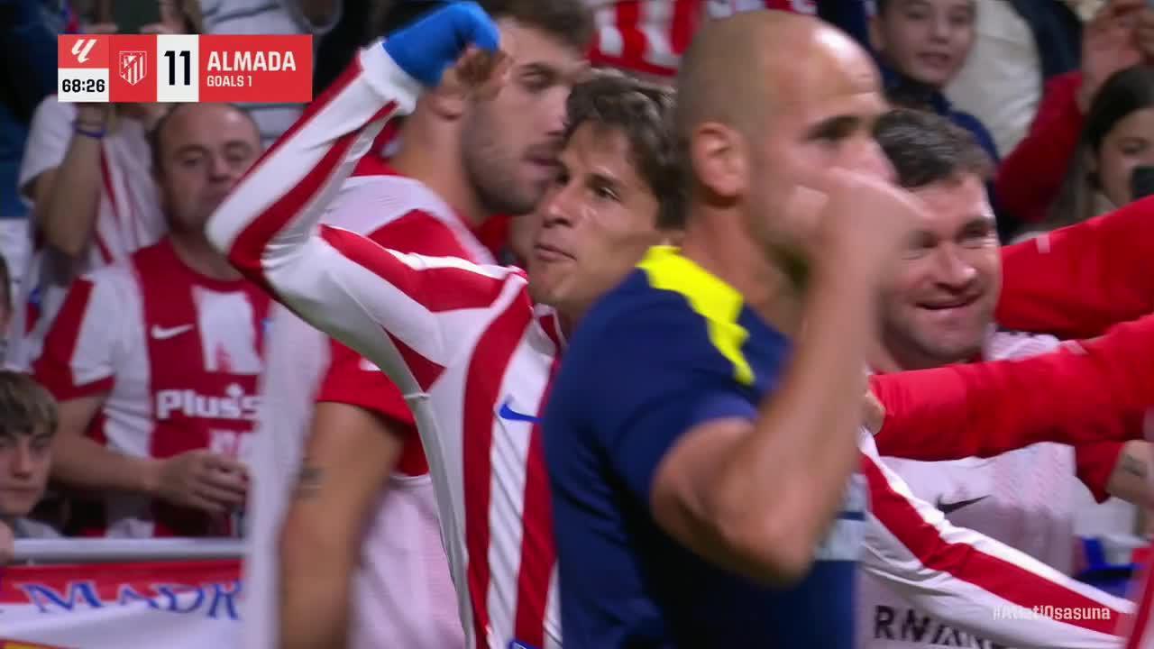 Thiago Almada gets on the scoresheet for Atletico Madrid