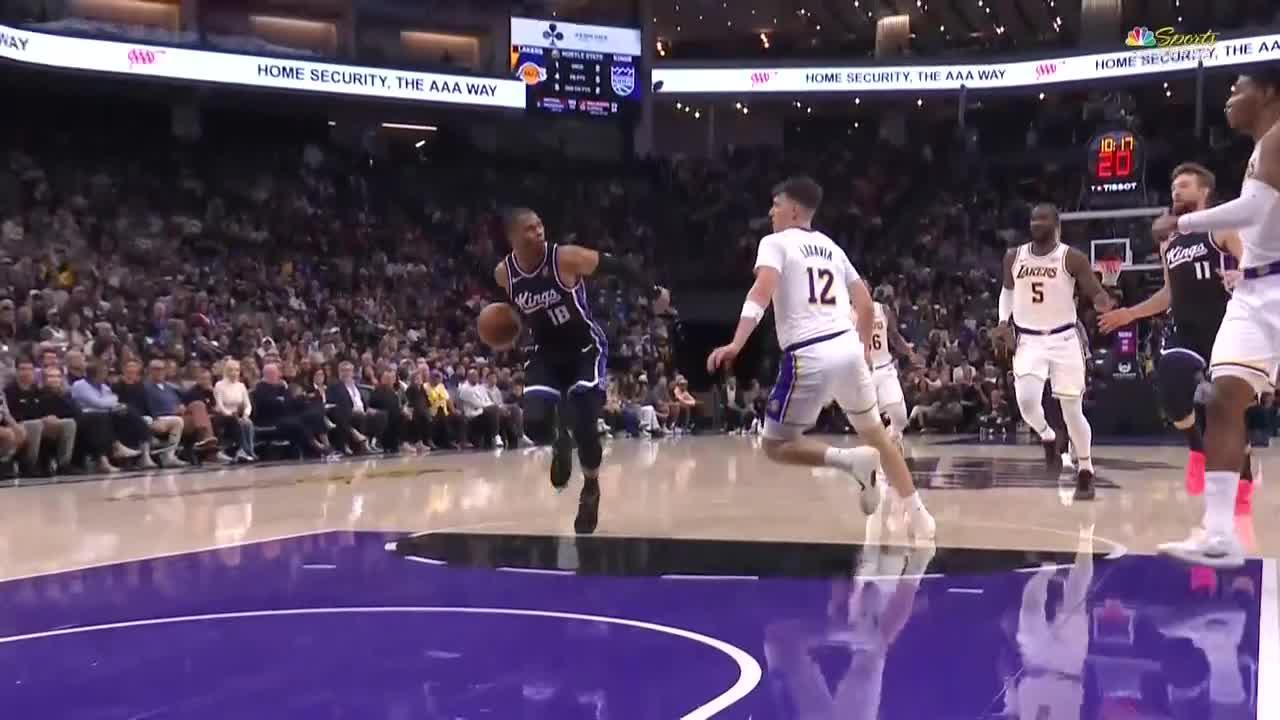 Westbrook stares down defender while draining smooth bucket