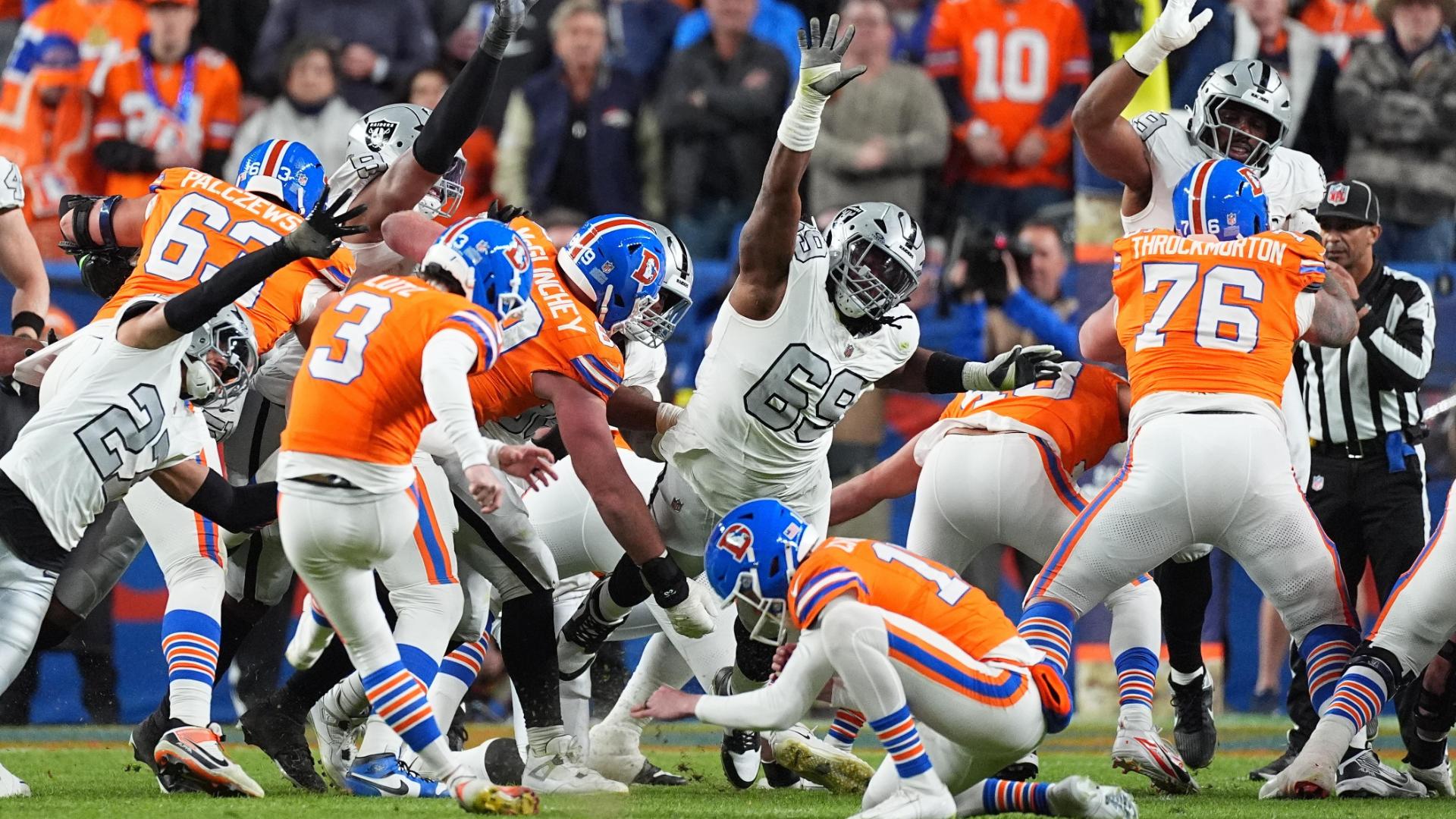 Broncos hold on after field goals determine game