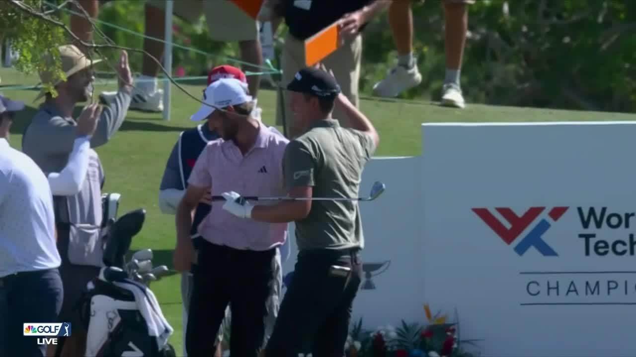 Andrew Putnam one-hops a hole-in-one