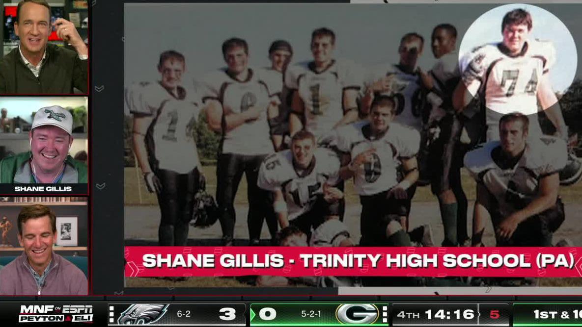 Peyton and Eli troll Shane Gillis over his HS football recruiting profile