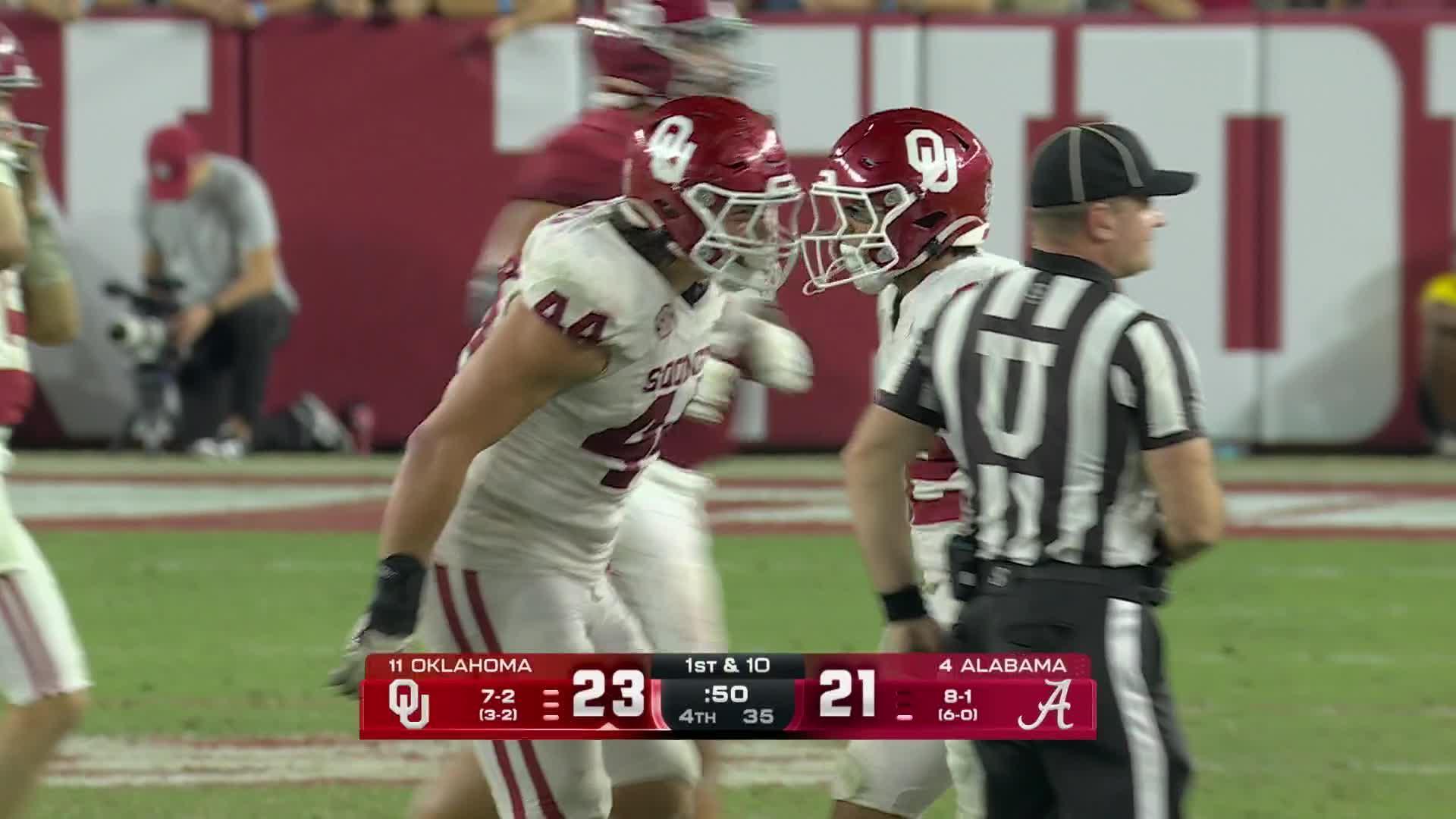 Oklahoma's big 4th-down stop seals win over Bama