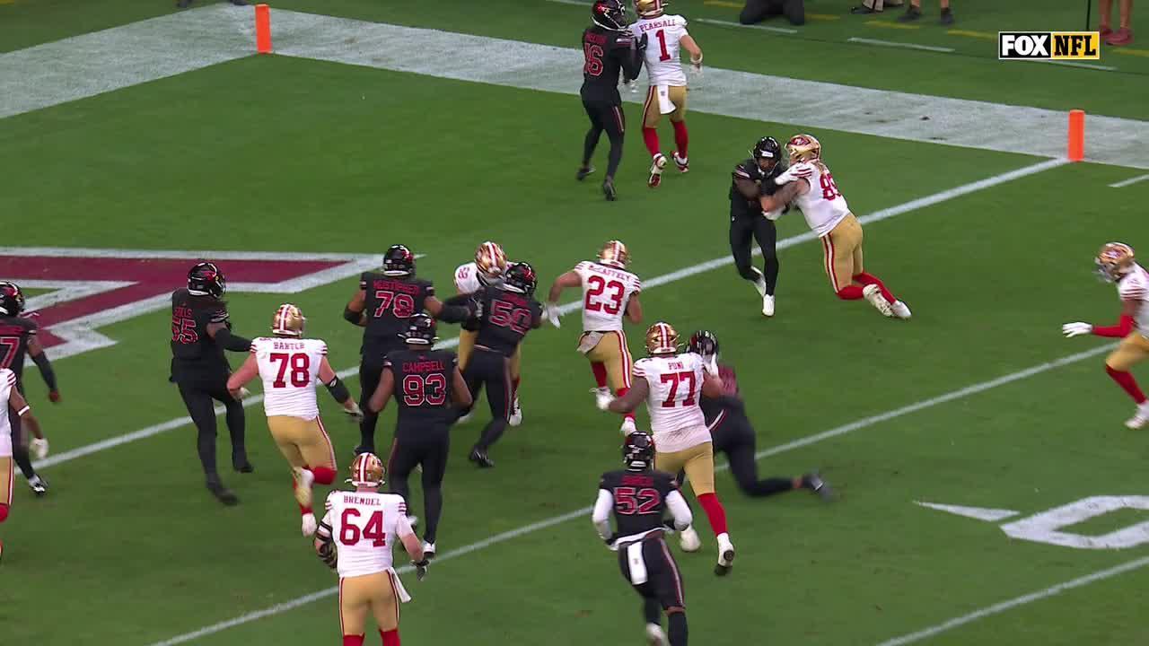 CMC runs in his 3rd TD of game for 49ers