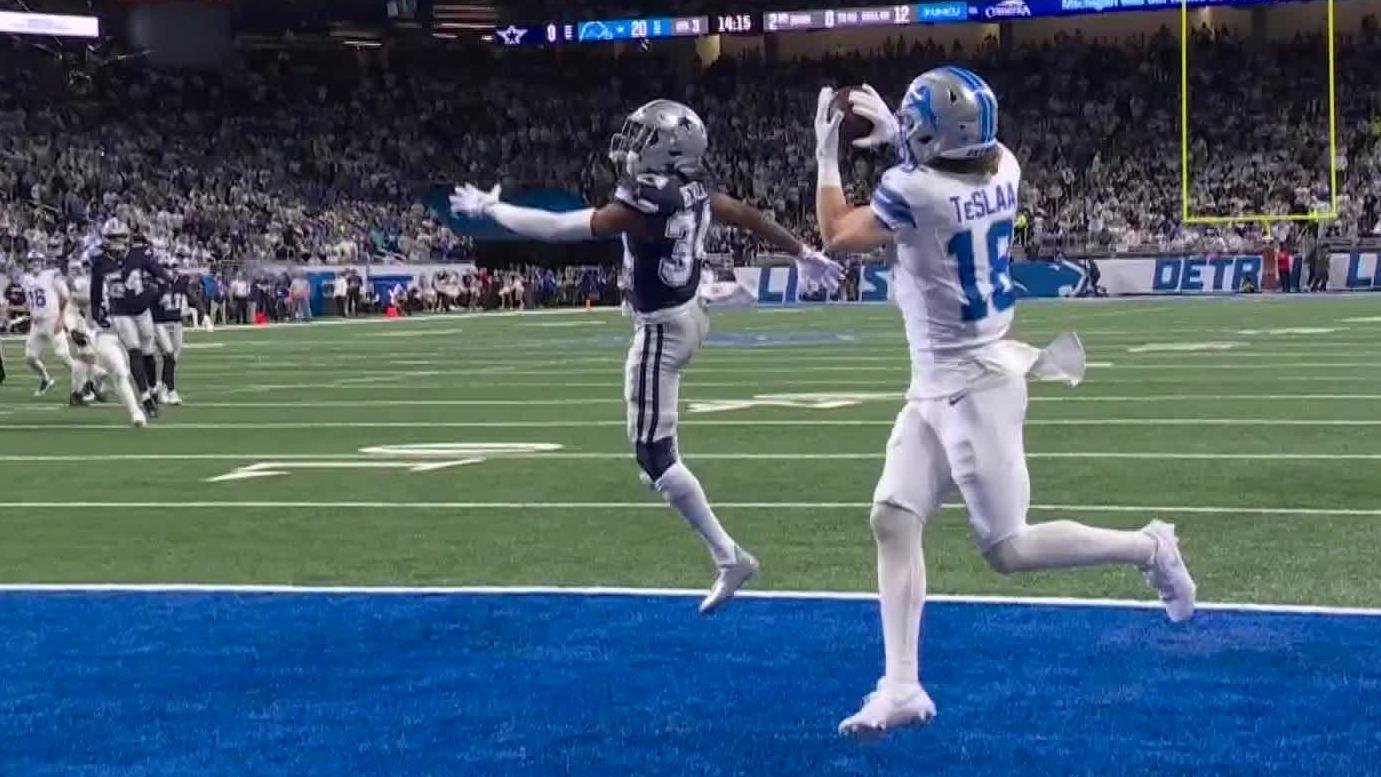 Goff finds TeSlaa for an electric Lions TD