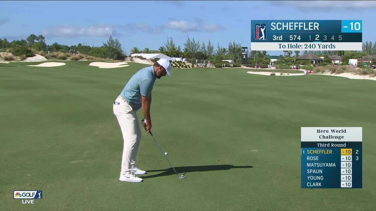 Scheffler eagles the 3rd, takes a 2-shot lead