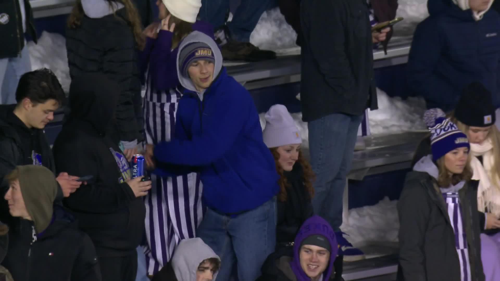 JMU AD pleads with fans to stop throwing snow