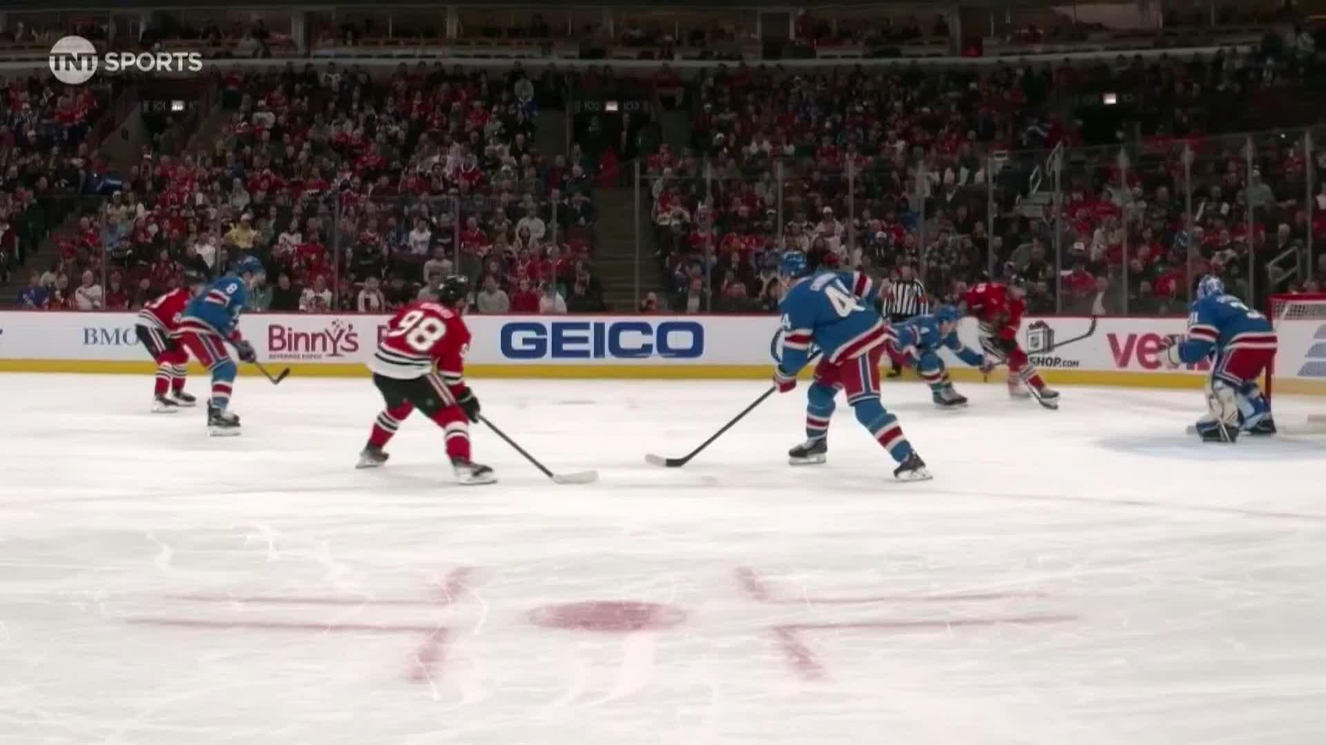 Connor Bedard tallies goal vs. Rangers